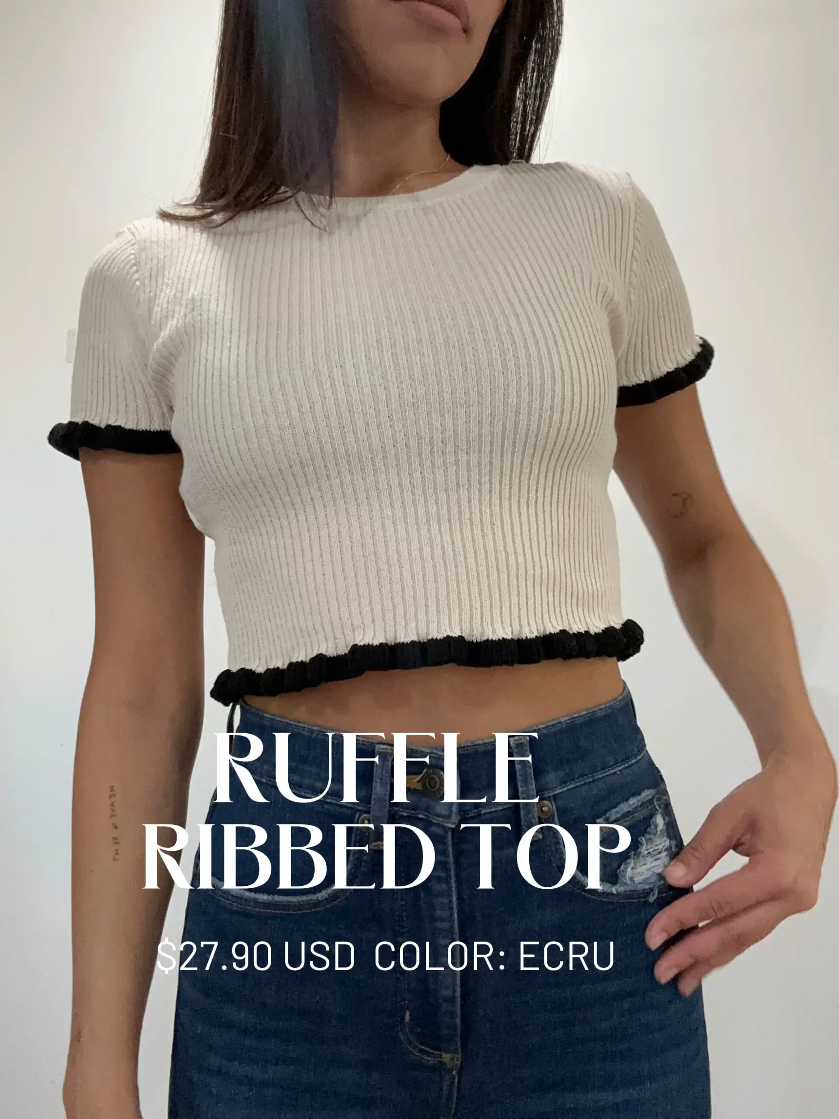 20 top Ruffle Ribbed Top ideas in 2024