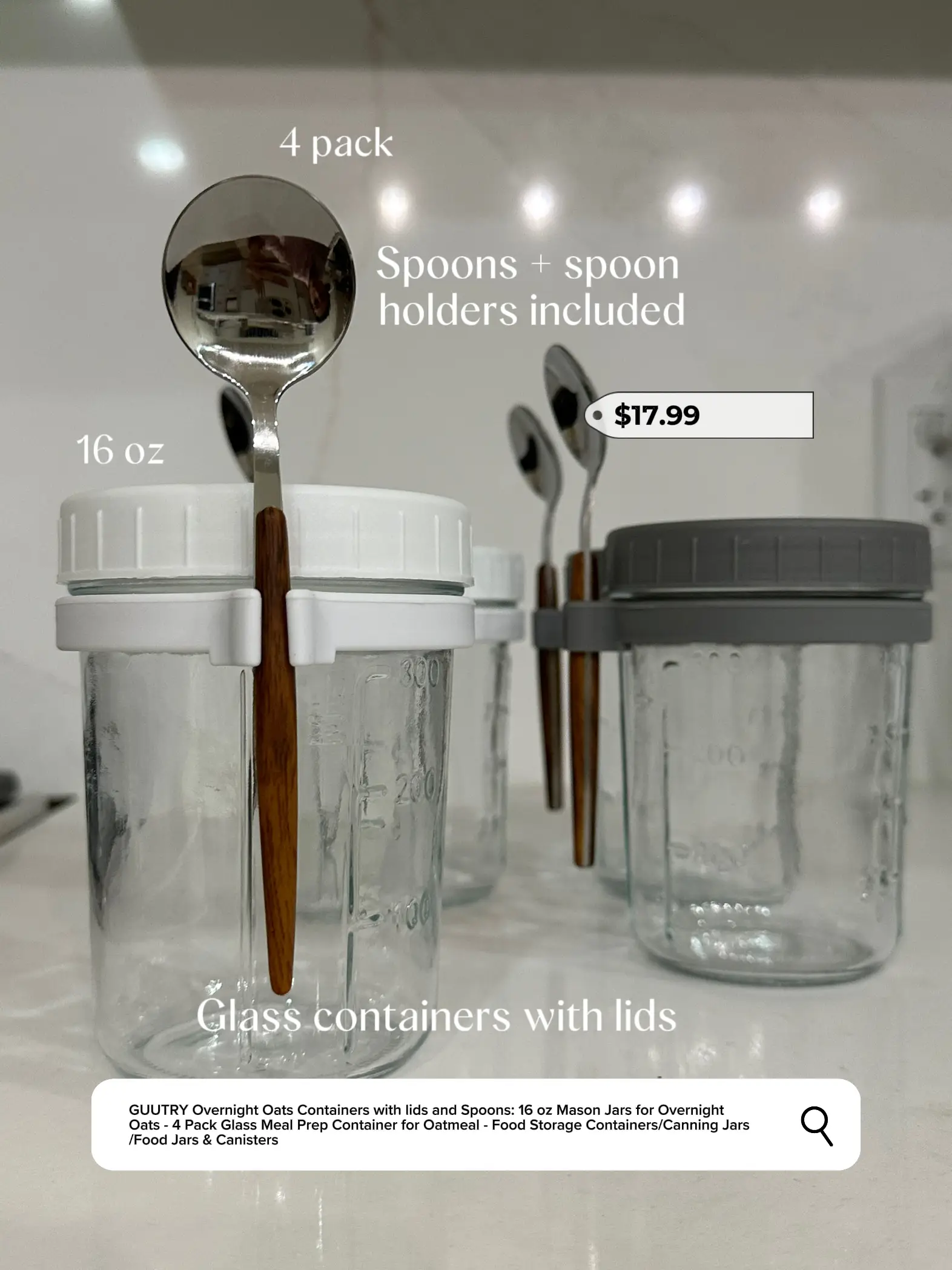 Overnight Oat Jar + Spoon – 615 Collection