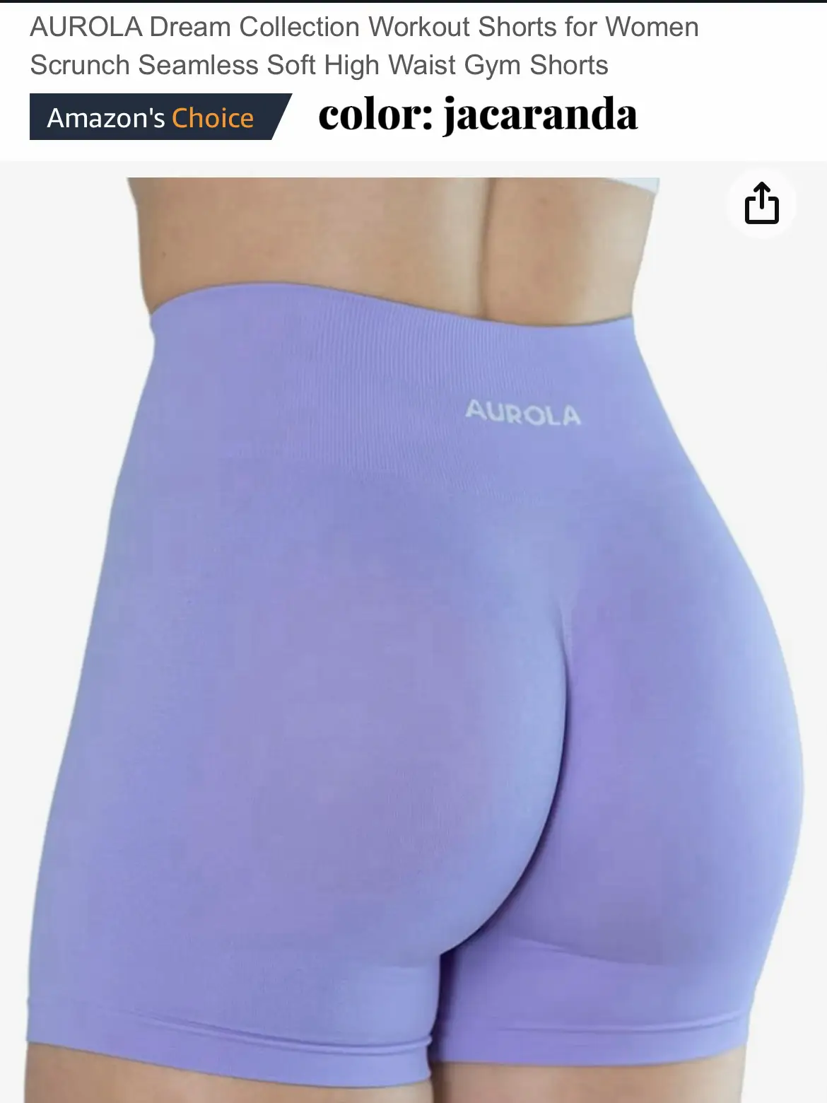 AUROLA Dream Collection Workout Shorts For Women Scrunch Seamless Soft High  Waist Gym Shorts