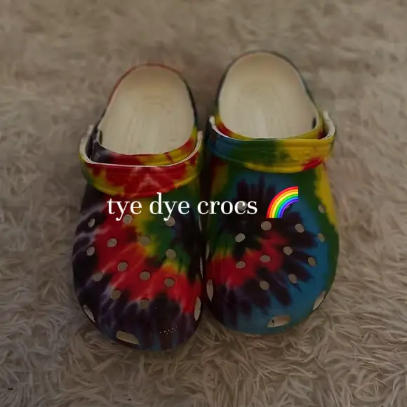 Crocs with rainbow discount words