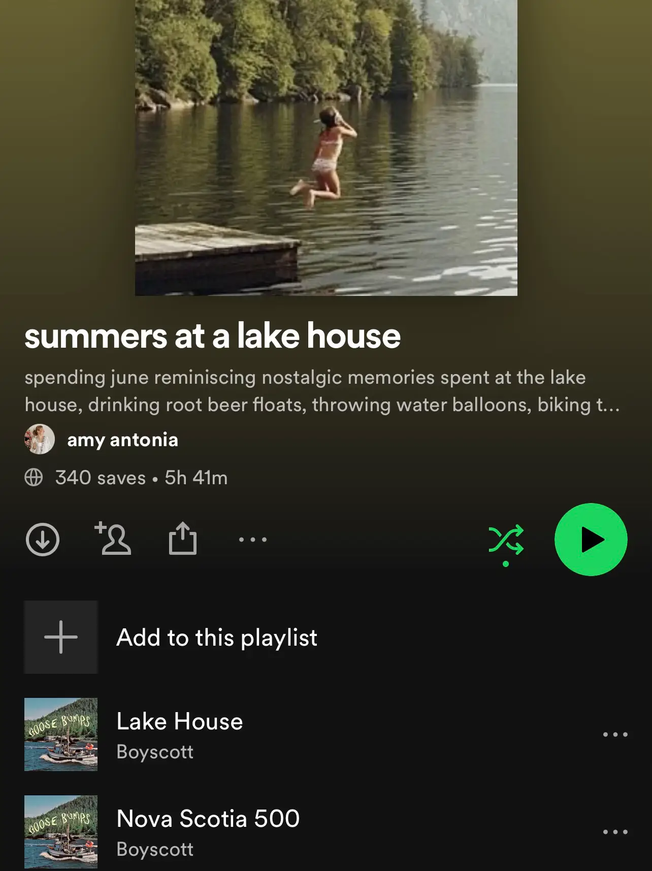  A playlist of music from a lake house in Nova Scotia.