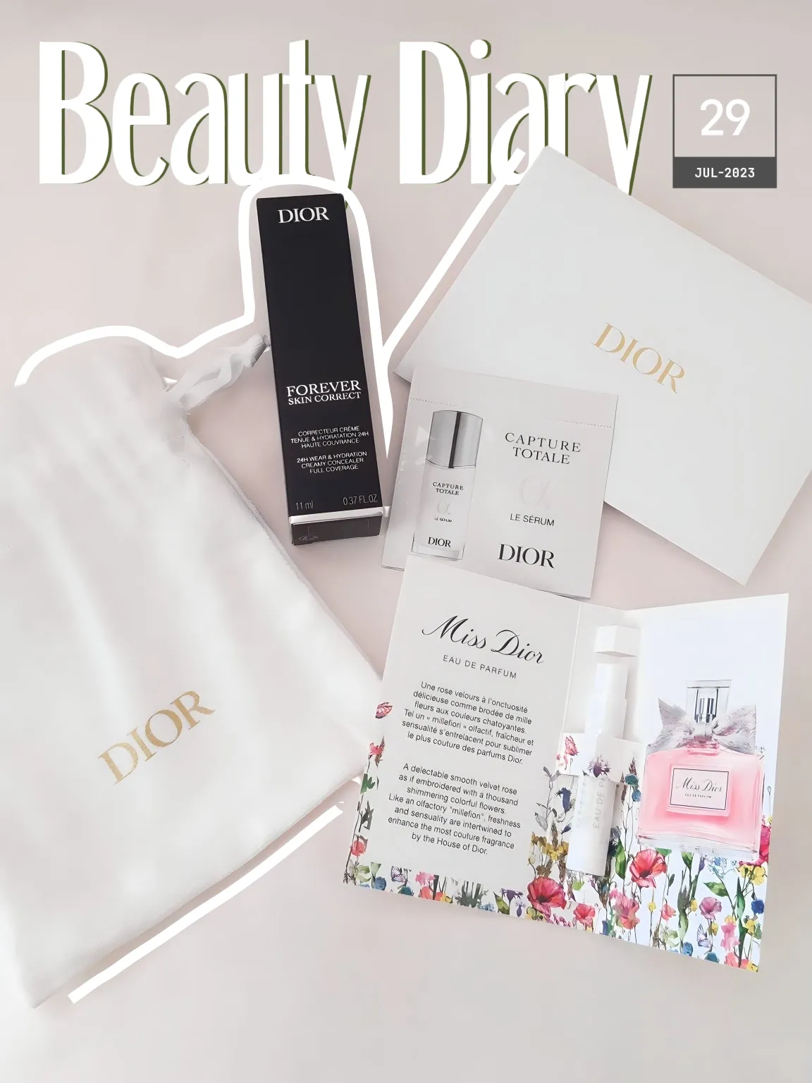 Dior♡胸キュンコスメ♡ラッピング無料！香水サンプルと美容液ももらえ