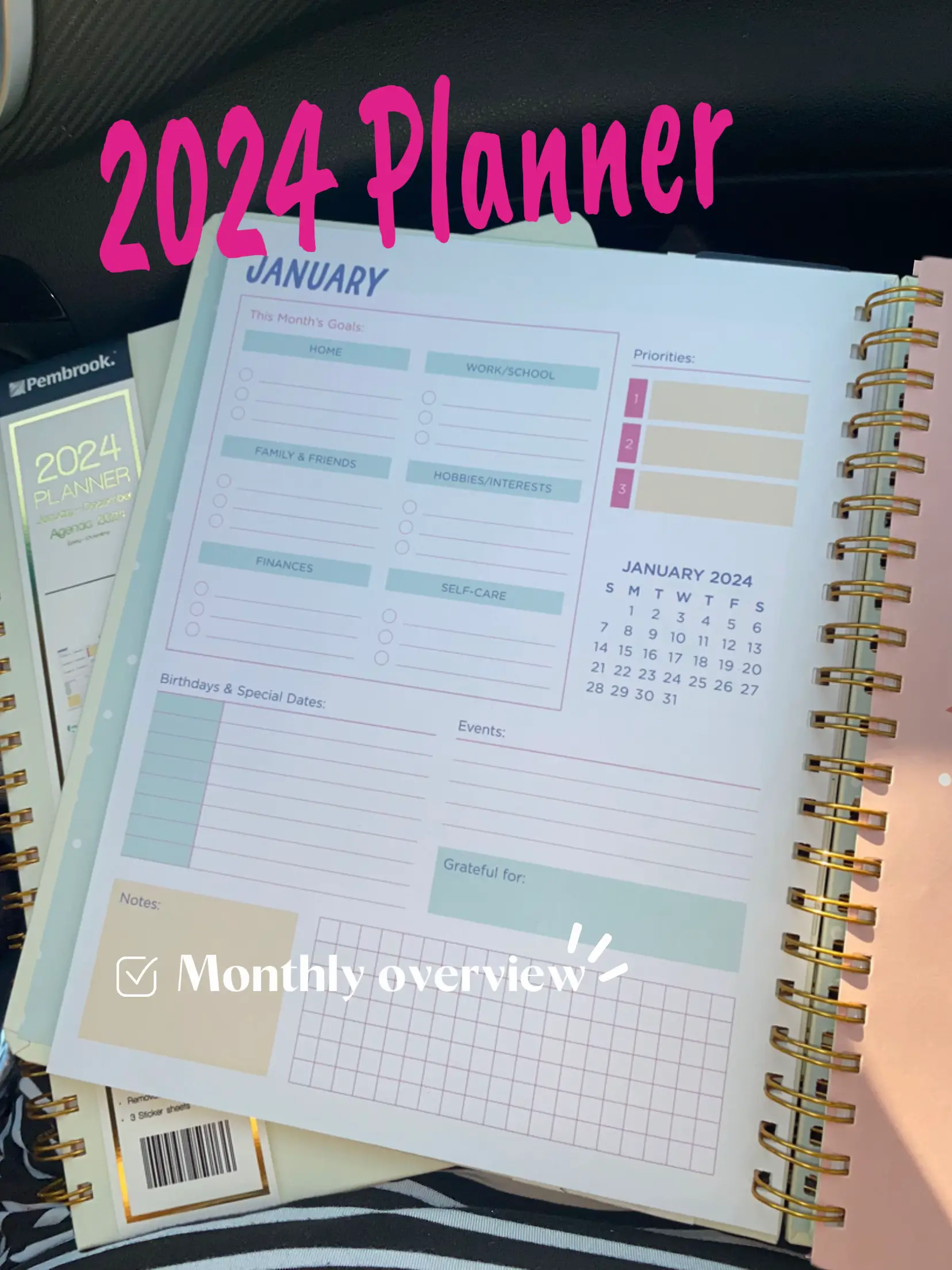 2024 Dated Planner Inserts, Weekly Schedule