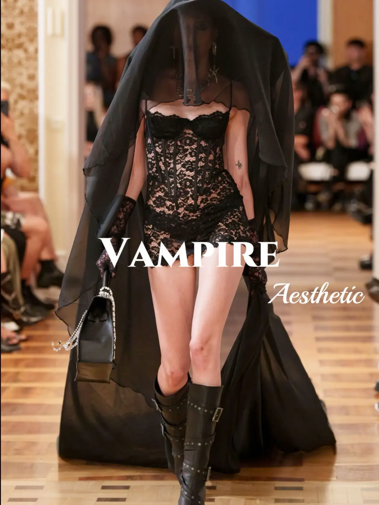 Gothic Glamour - Seductress Spaghetti Strap Deep Plunge Sheath Gown