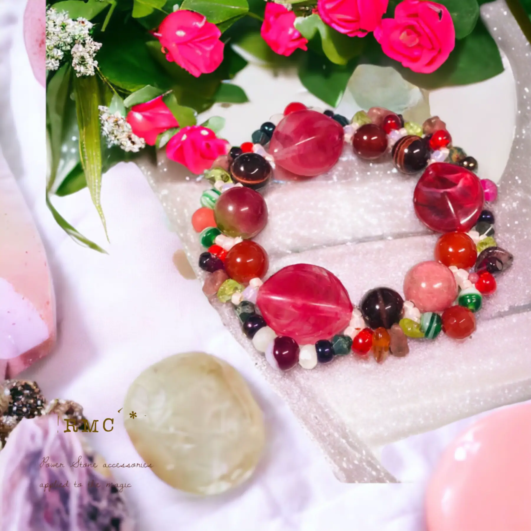 tamago様専用天眼瑪瑙 お花彫り 10-114 tamago様専用天眼瑪瑙 お花彫り