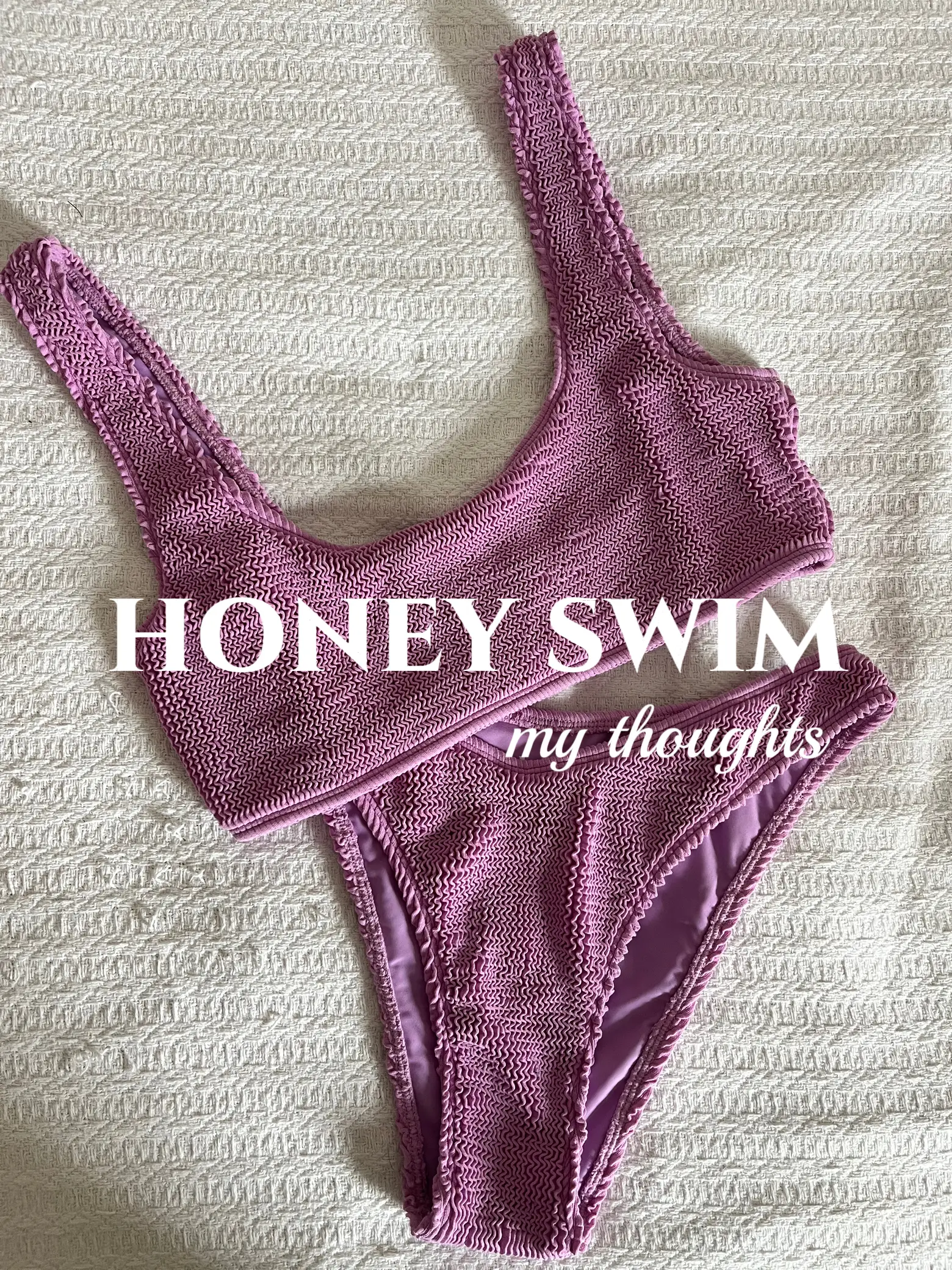 Black Crinkle  Top – Honey Swim