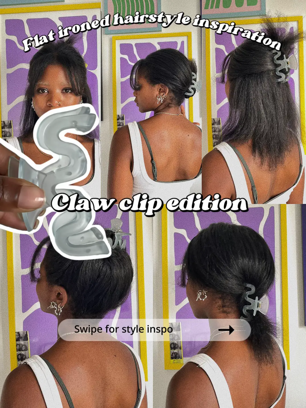 Claw Clip hairstyles for medium length hair
