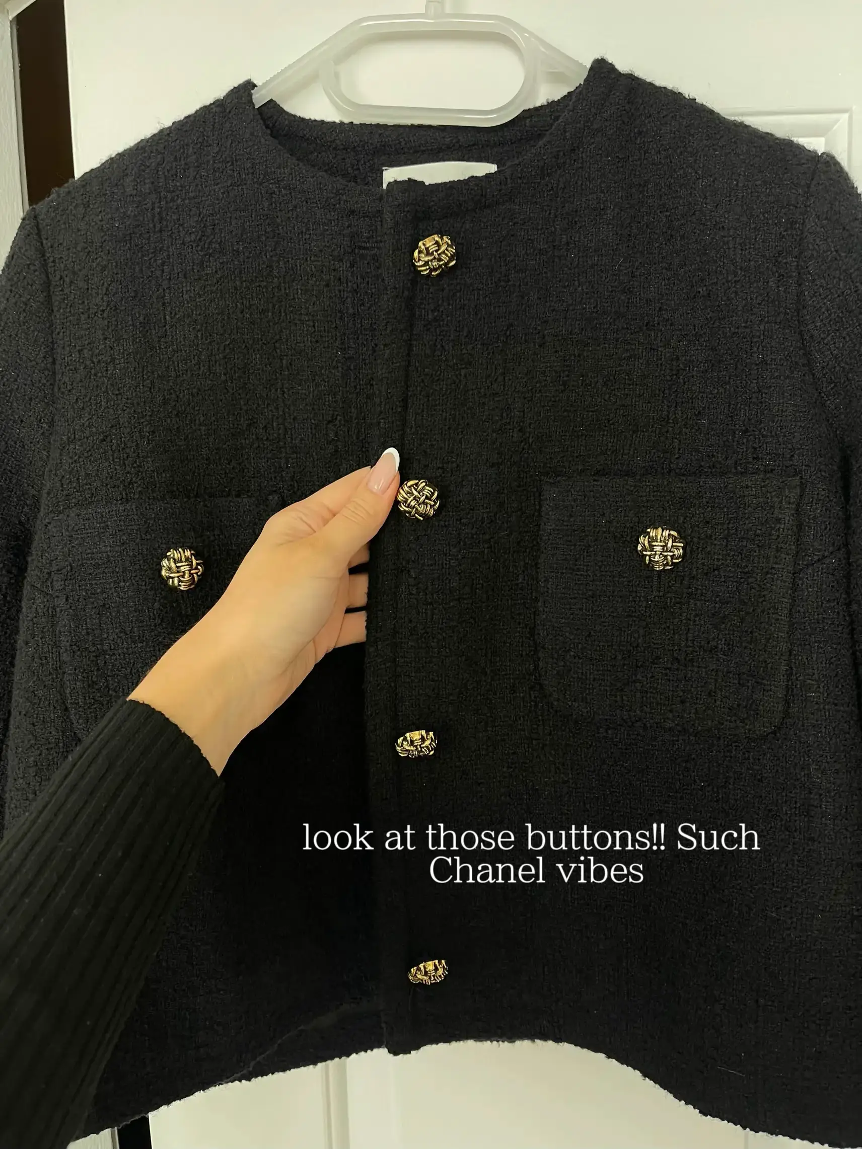 Shop CELINE chasseur jacket in tweed (2V10O400T.03CD) by