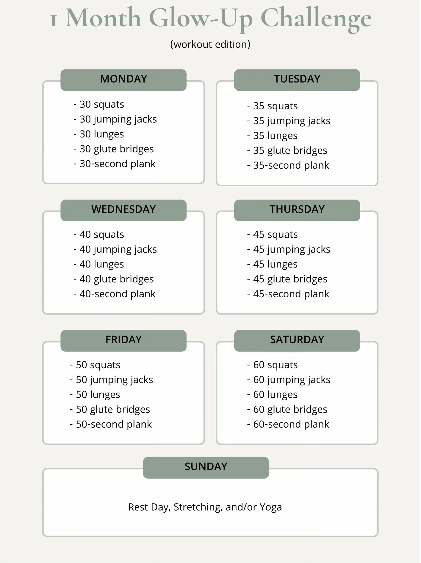 30 Day Challenges For A Bigger Butt 🍑, Bigger Boobs 😋, Flat