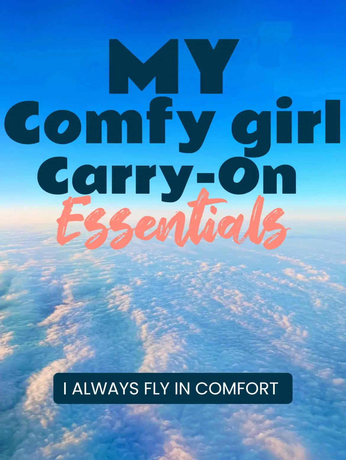 Carry on essentials for ultimate comfort⬇️⬇️⬇️ Gallery posted by Bri