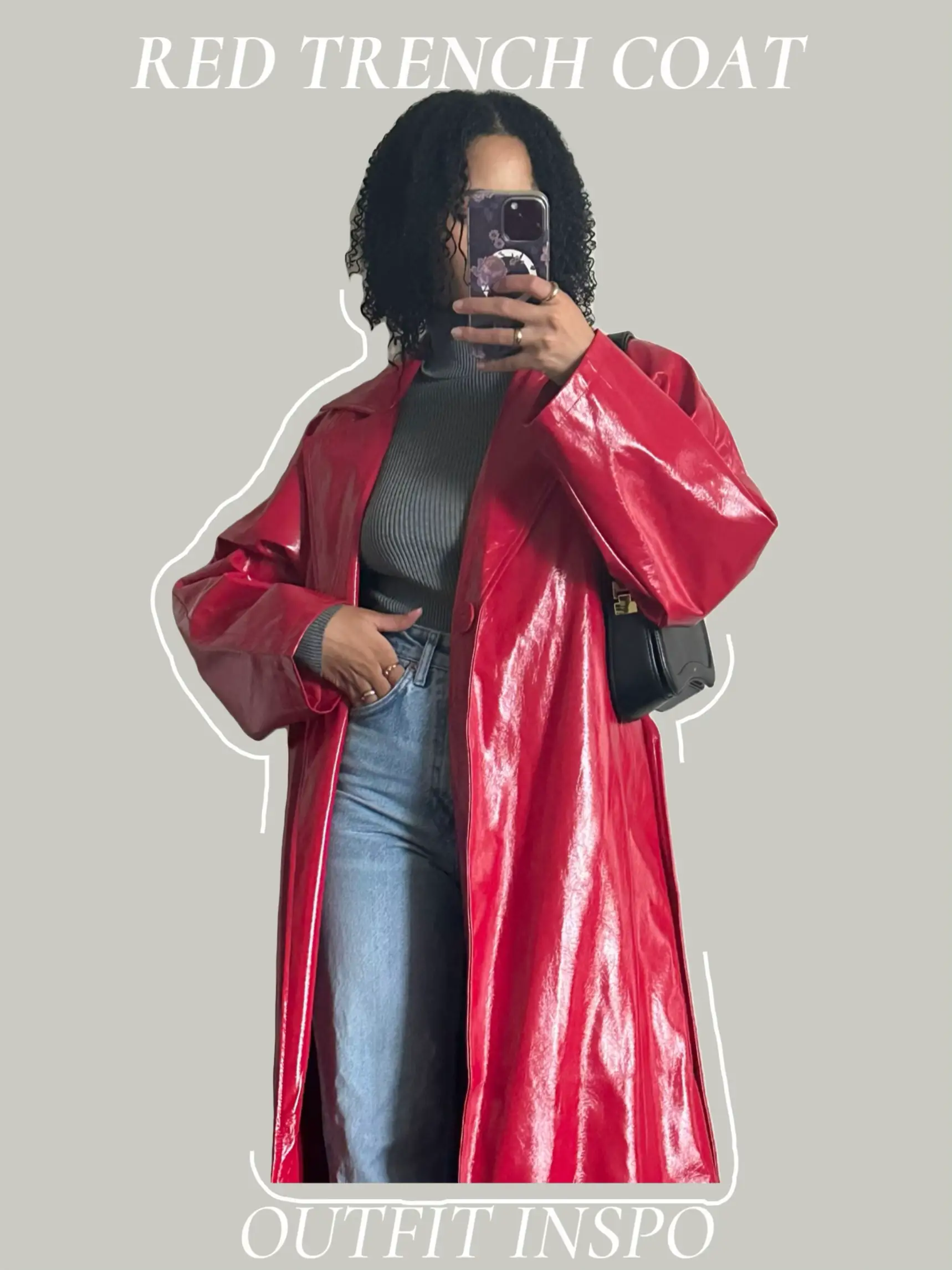 Red Trench Coat Outfit