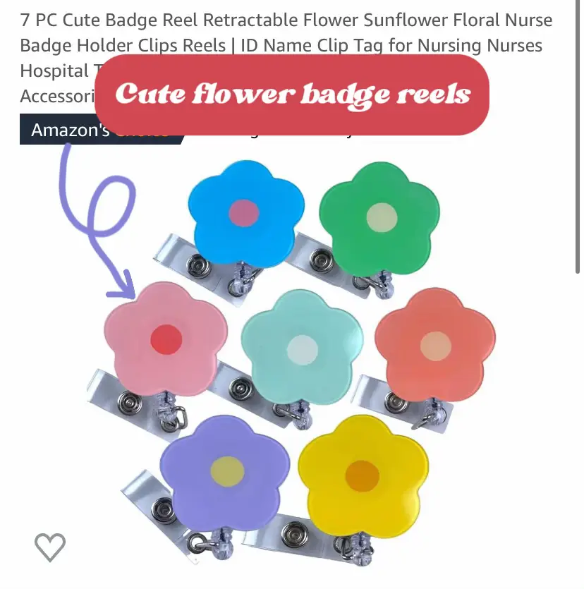 Cna Badge Reel - Purple Floral Cna ID Badge Reel Lanyard - Cute Medical Hospital Name Badge Reel Gift - Nurse Badge Reel - Nursing Gifts