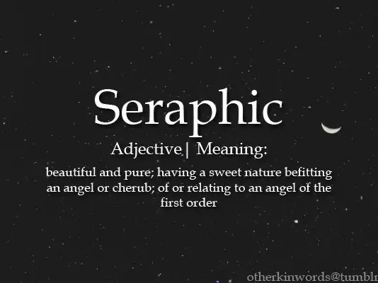  A picture of a star with the words "seraphic"