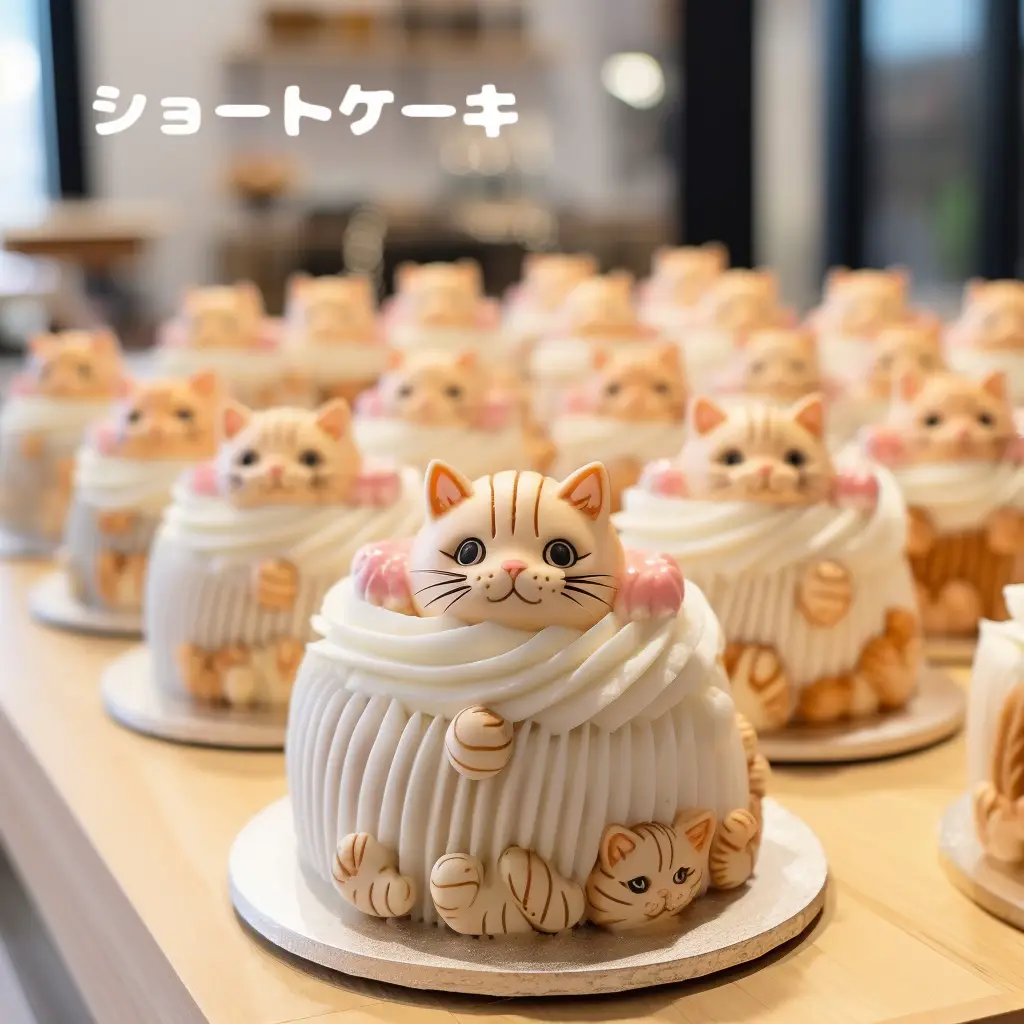 季節限定！にゃんこのショートケーキ🍰 | 見てみたい景色が投稿した