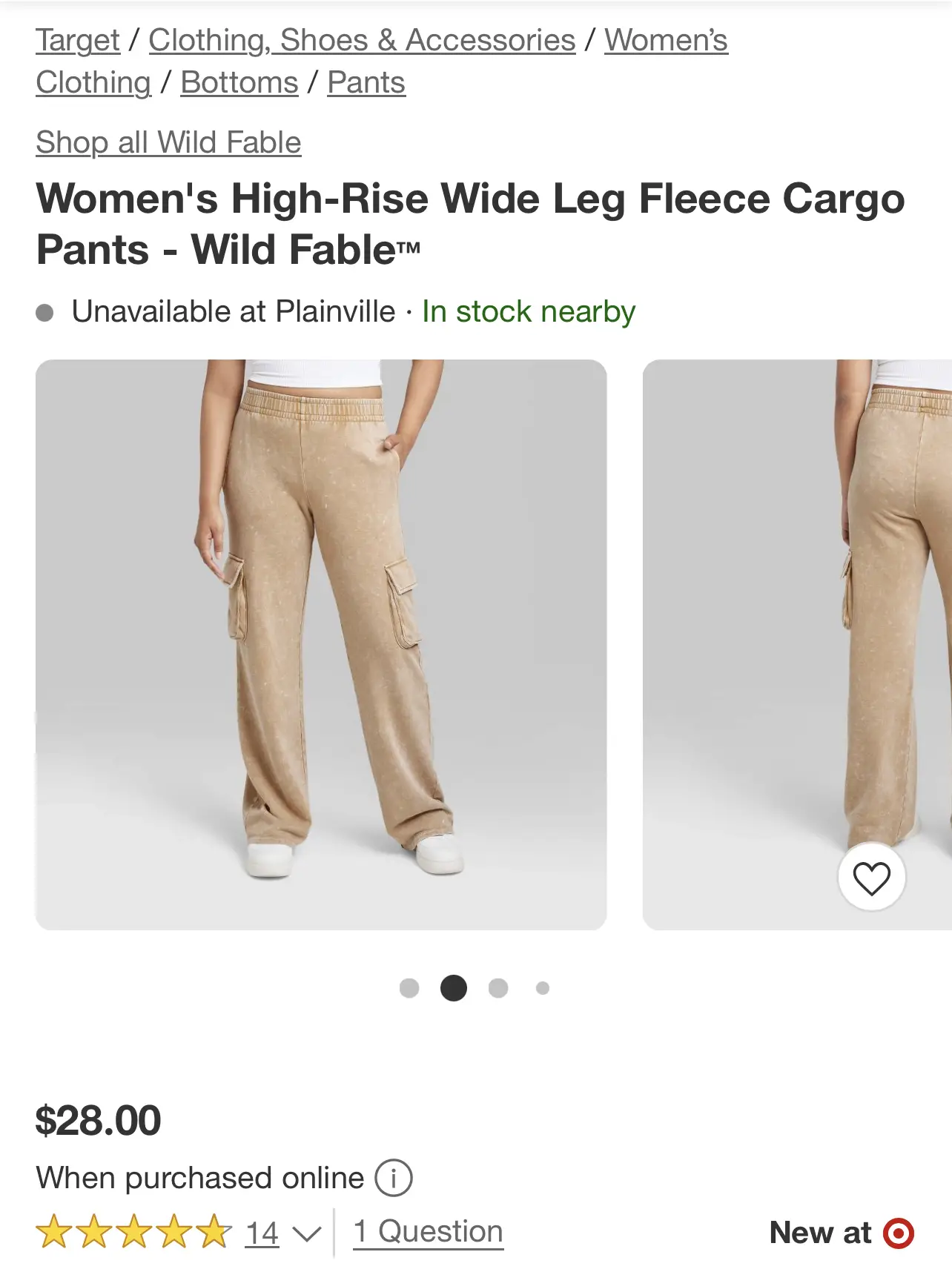 Women's High-rise Cargo Utility Pants - Wild Fable™ Black L : Target