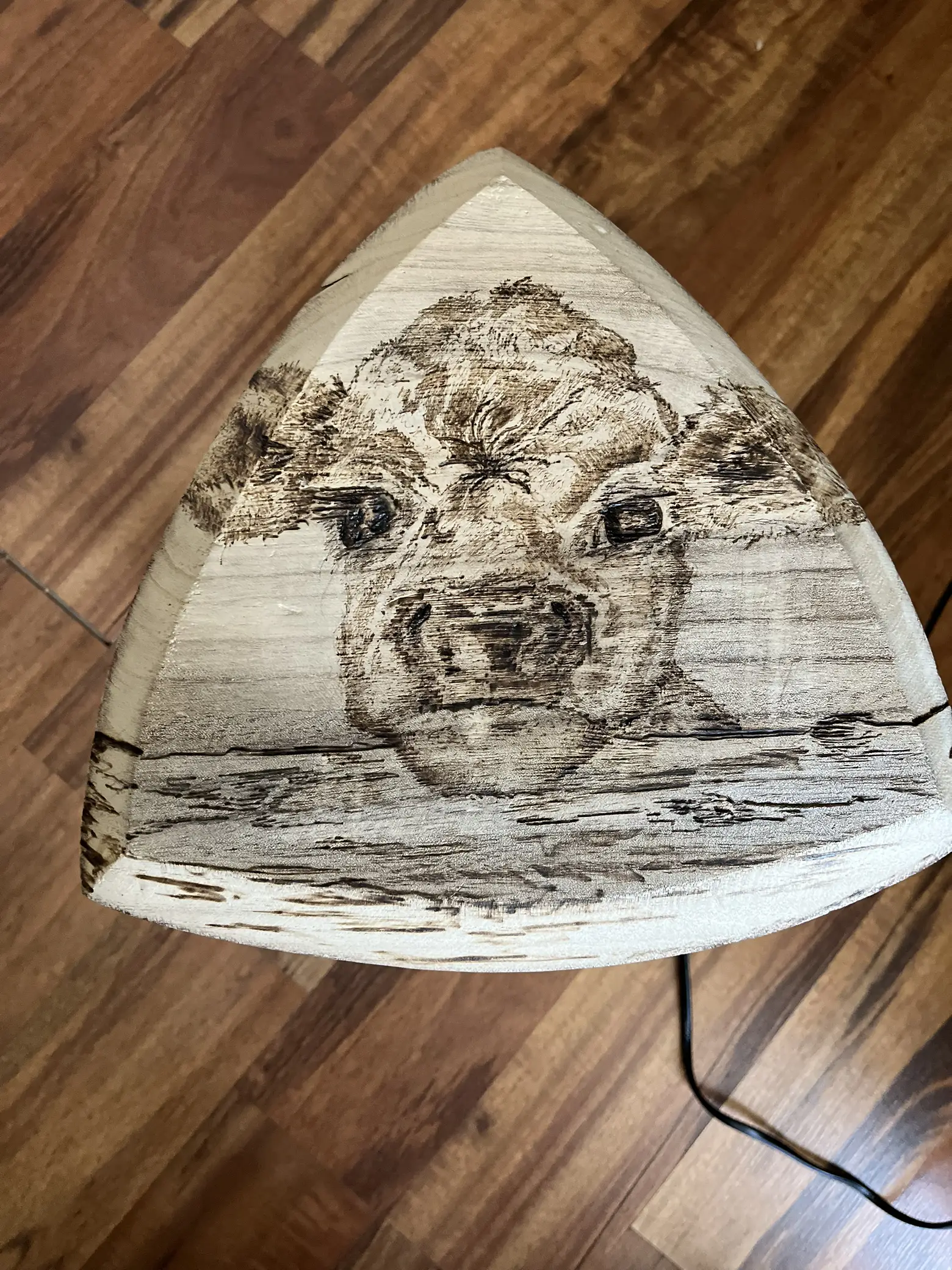 Wood burning on a Stool, Gallery posted by Gena Bzovi