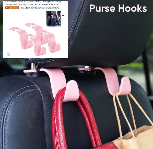 Car Headrest Hook For TESLA Model Y Model 3 Seat Back Hook for Bag Handbag  Fastener Hangers Car Clips Inter Storage Accessories