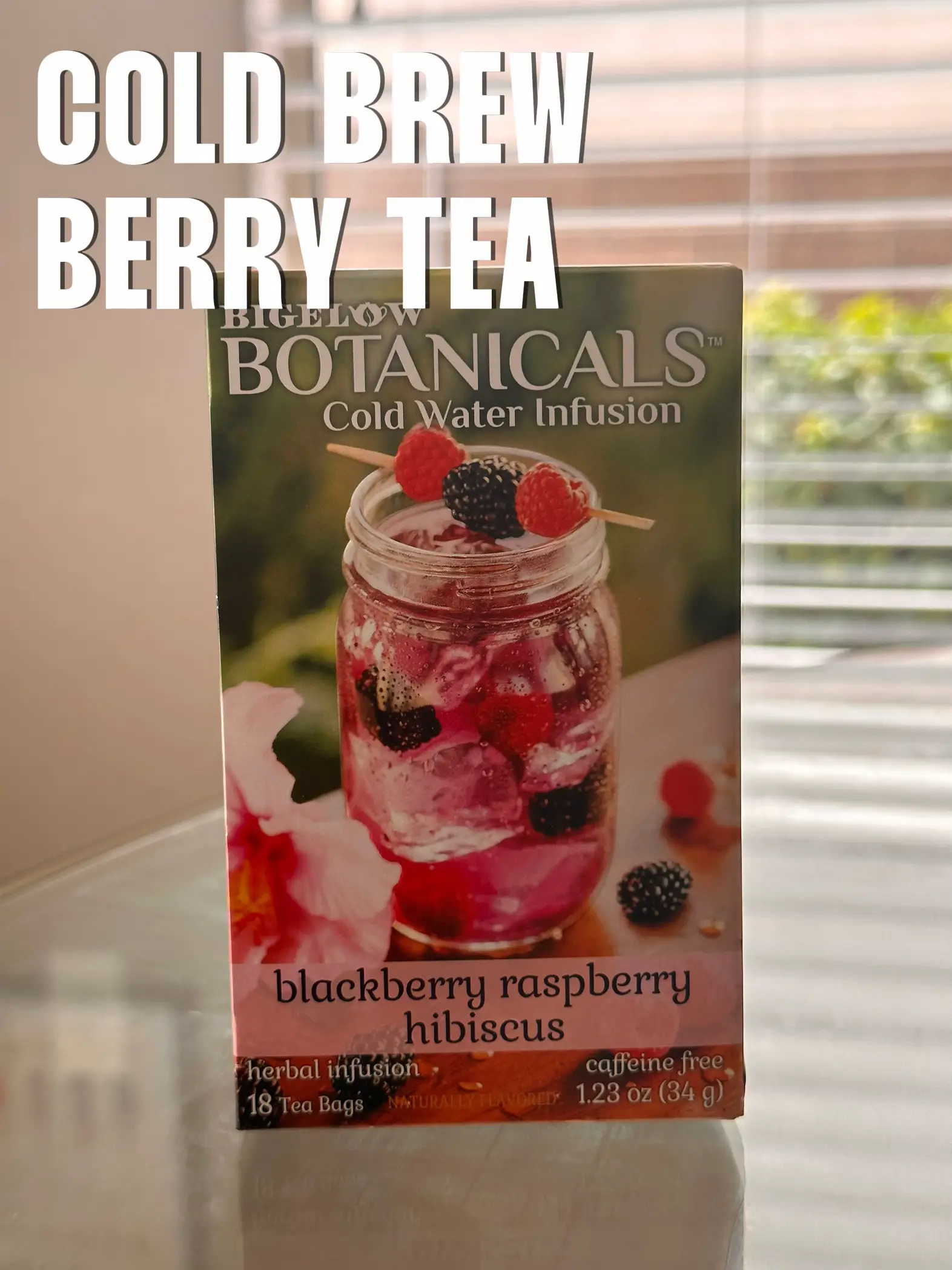 Bigelow Botanicals, Blackberry Raspberry Hibiscus Cold Water
