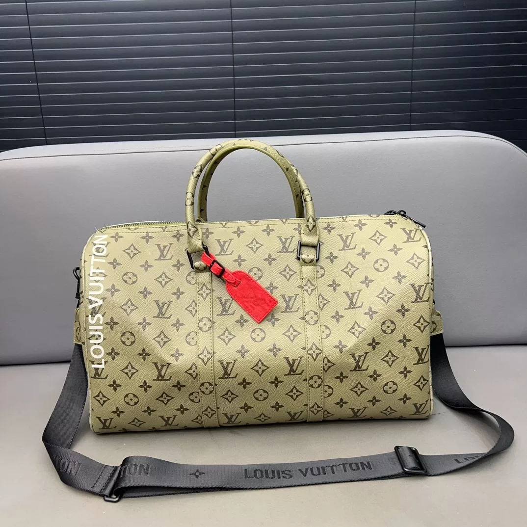 One of a kind Keepall 45 in croc skin. #louisvuitton #lv