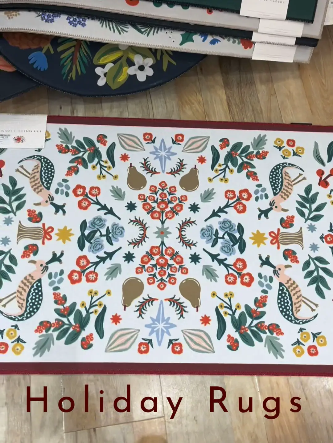 Homegoods Finds Rifle Paper Co. Holiday Rugs!🎄 Video published by