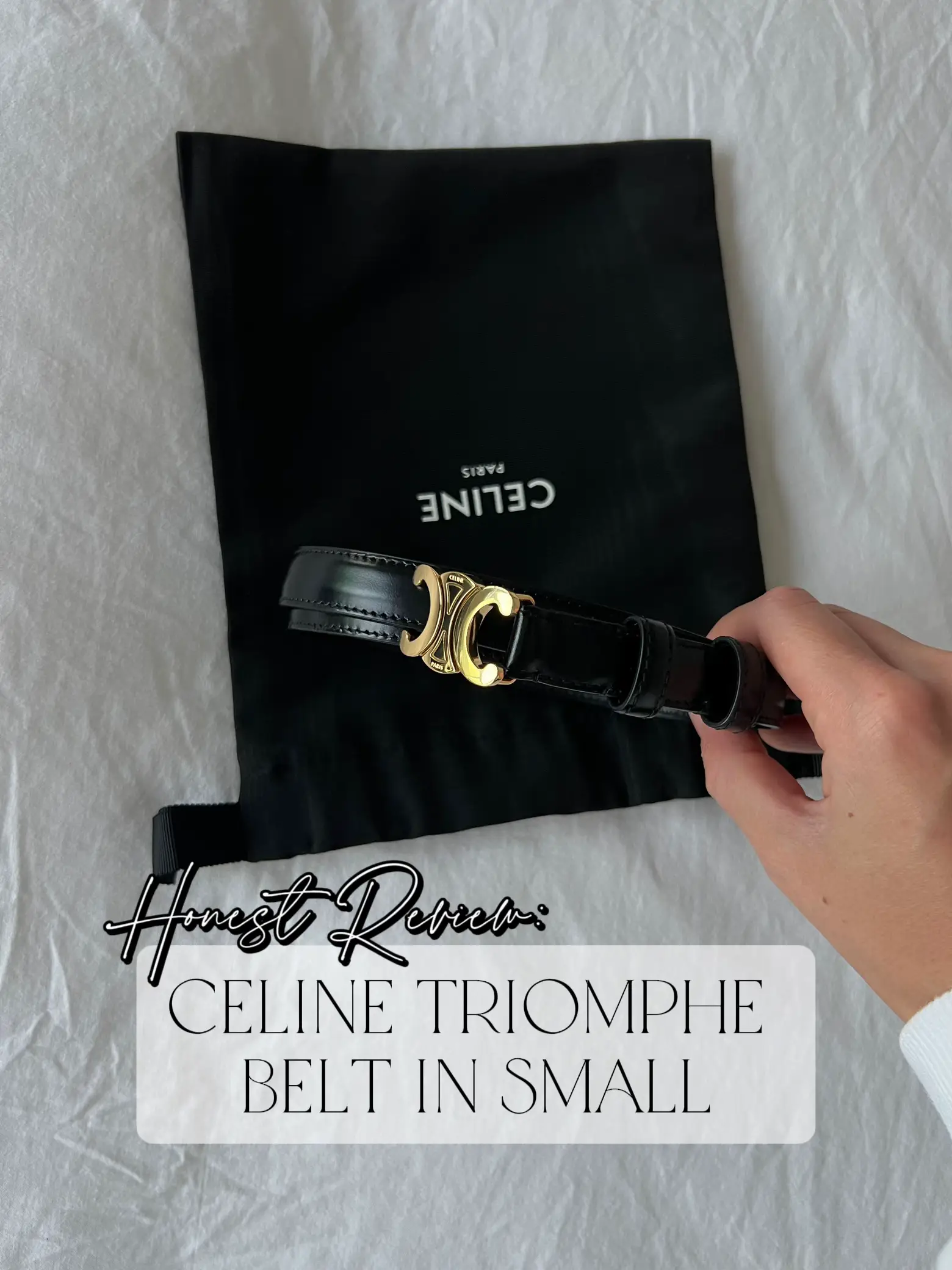 Celine Triomphe Belts Review: Black & Tan, Sizes, Try On 