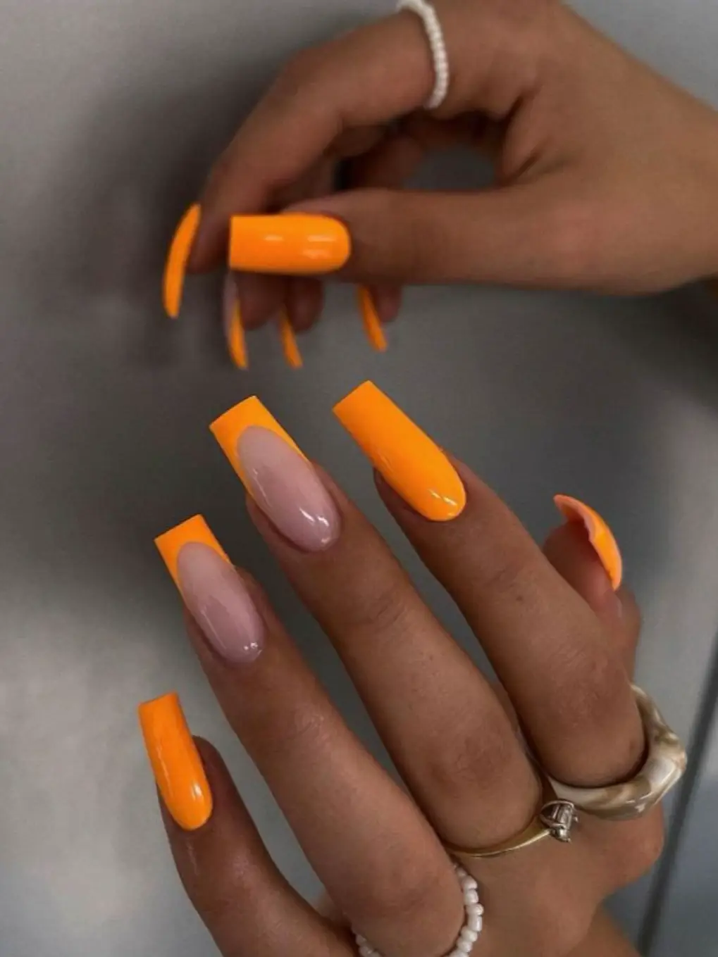 Orange nail deals ideas