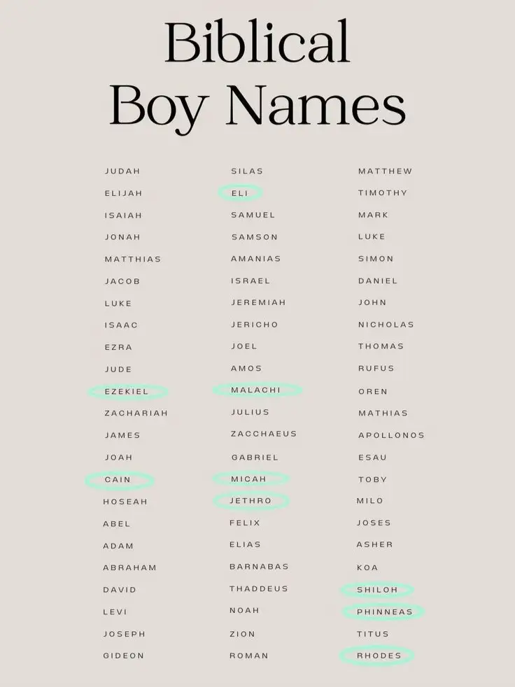 Biblical Boy Names Gallery Posted By Baby Name Ideas Lemon8