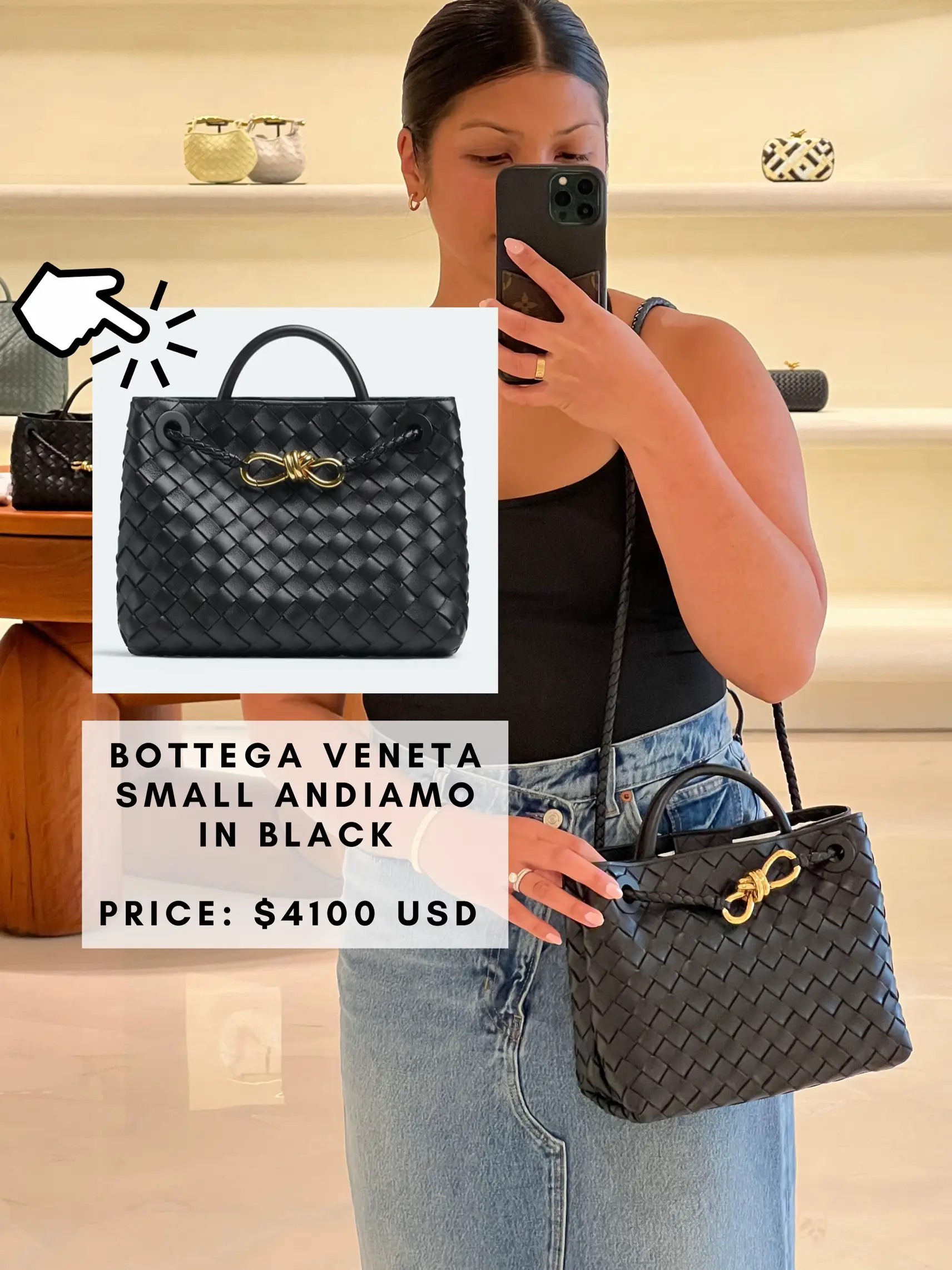 Bottega Veneta Women's Small Andiamo - Purple - Makeup Bags