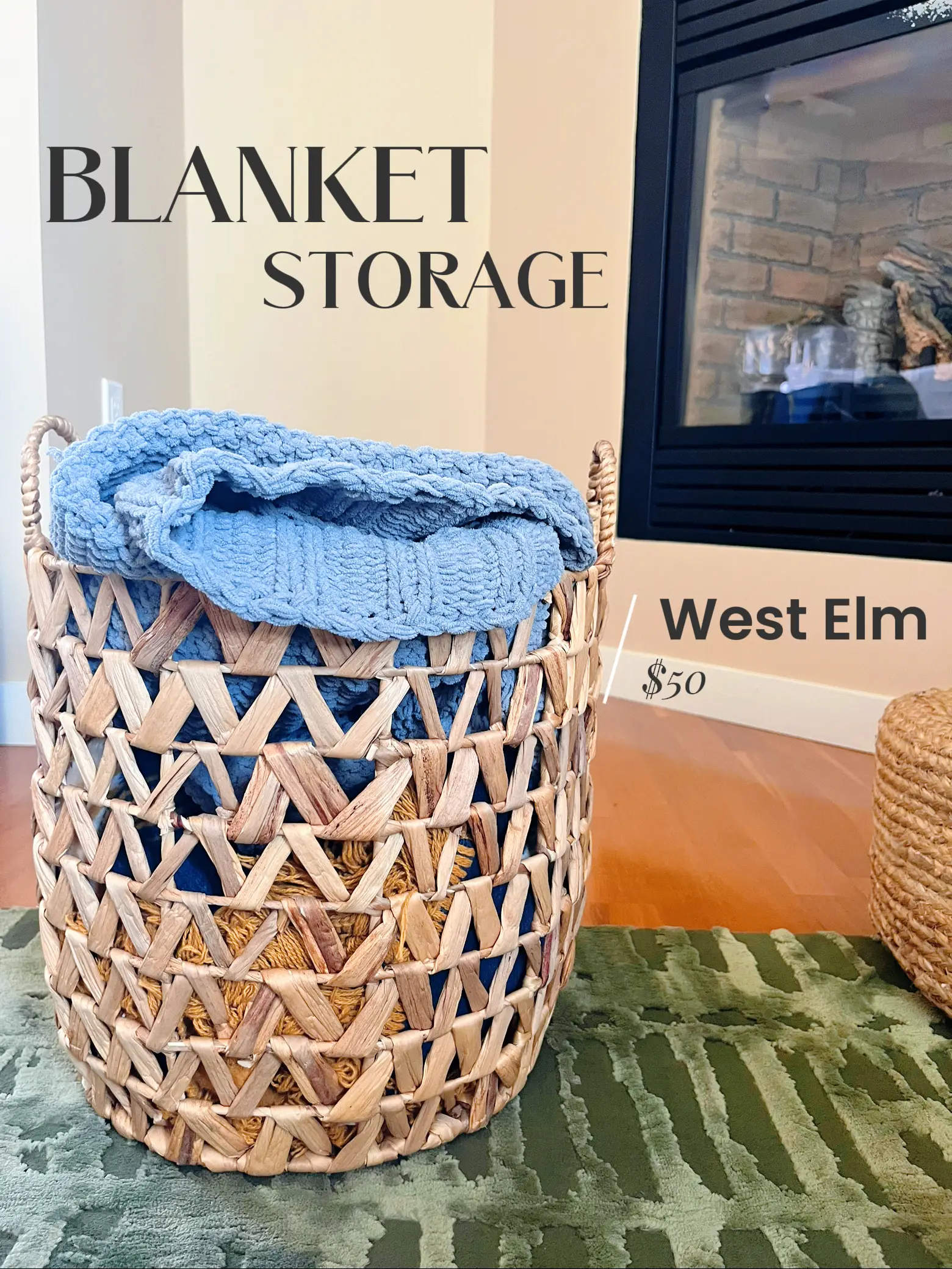 West elm blanket basket hot sale