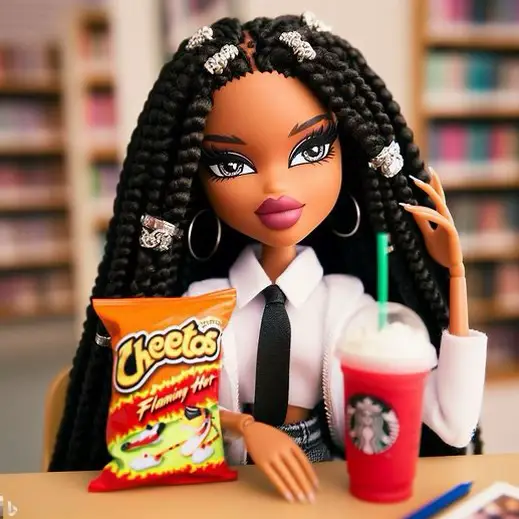 Bratz doll store with braids