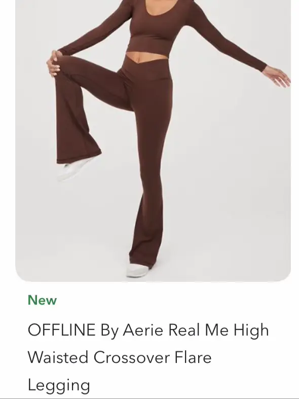 Aerie Crossover Flare Legging Outfit Inspo