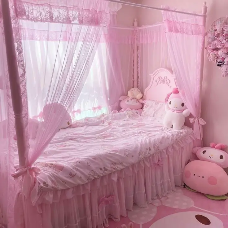 My melody bed  Pink room, Room ideas bedroom, Cute bedroom ideas