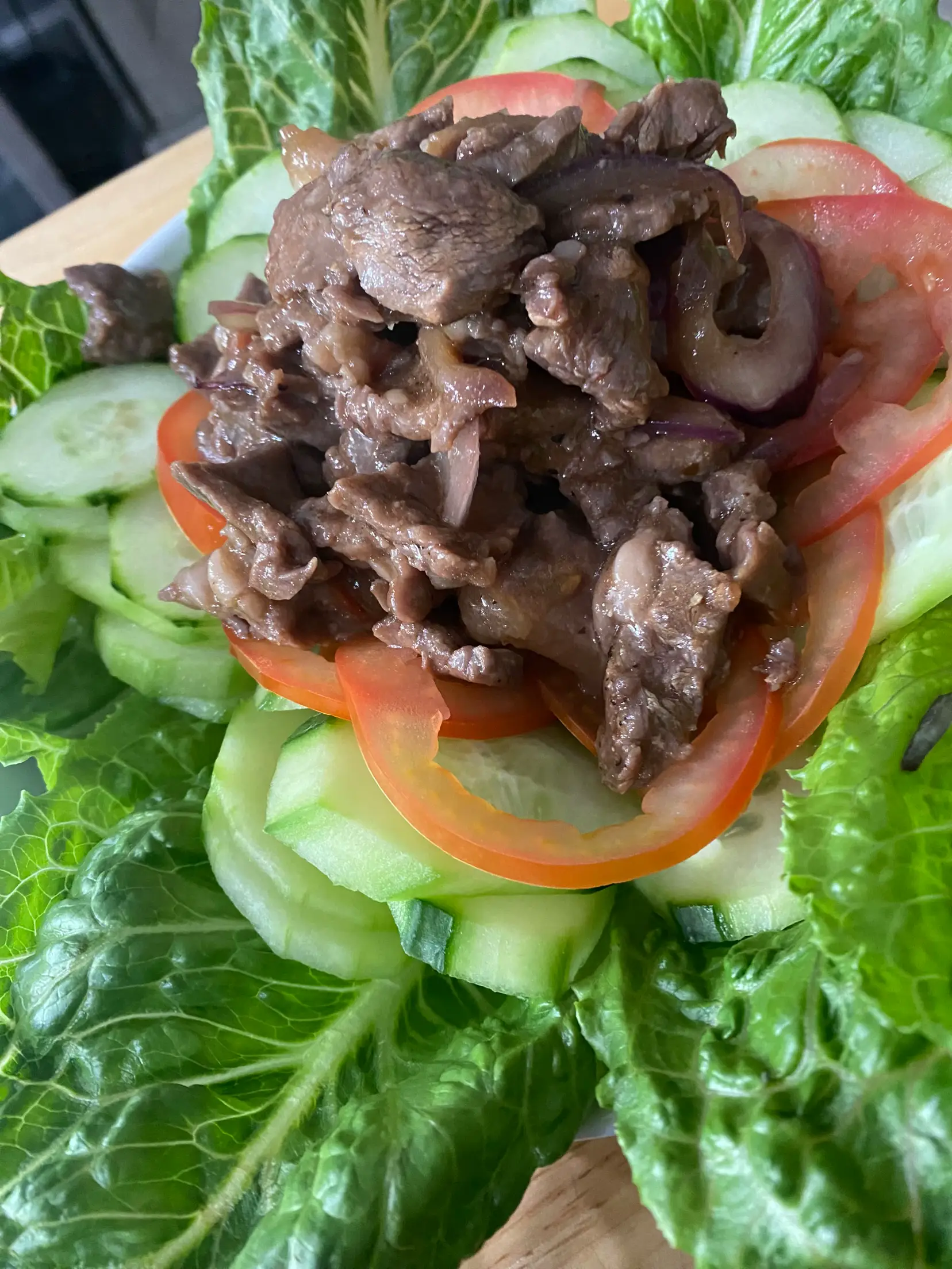 Cambodian Beef Stir Fry Cha Lok Lak Gallery posted by Denise