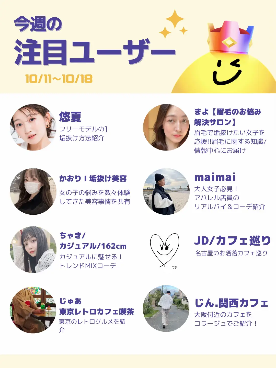 運営Pick！今週の注目ユーザー🔥15人【10/11～10/18】 | Lemon8公式が