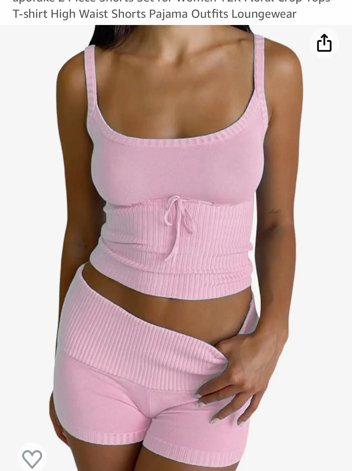 SOLY HUX Women's Silk Satin Pajamas Sets Soft Comfy Cami Shorts Sleepwear  Sexy Pjs Set Pink XS