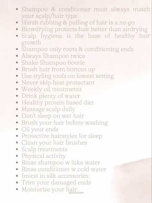 Hair: Types and care instructions