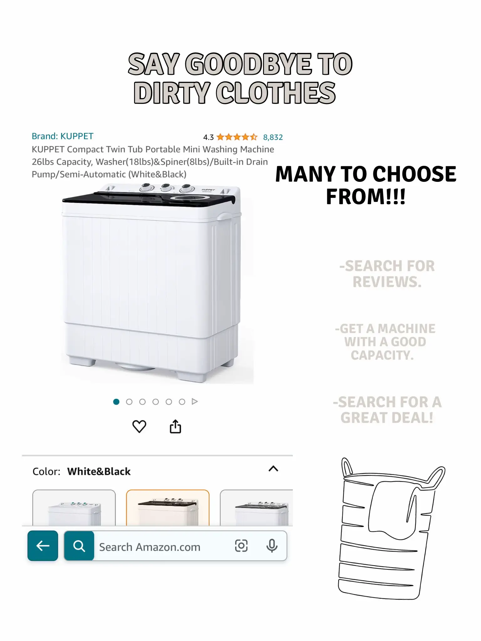 KUPPET Compact Twin Tub Portable Mini Washing Machine - Review