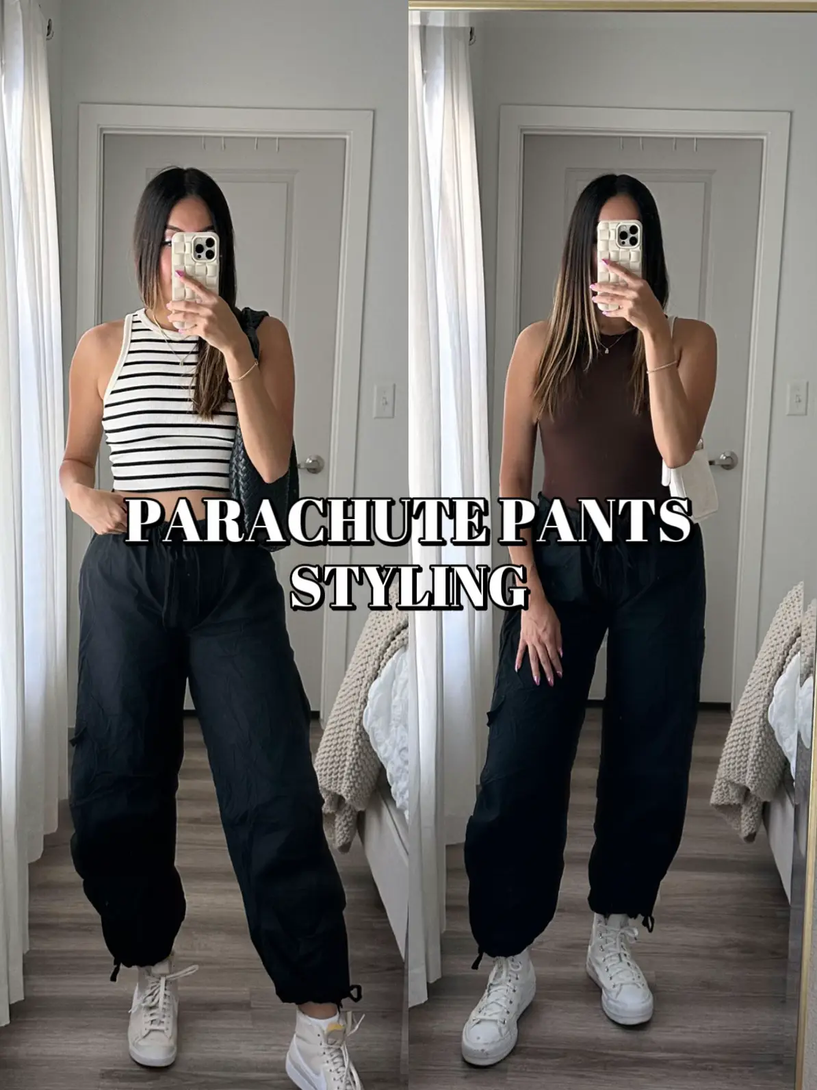 parachute pants for women - Lemon8 Search