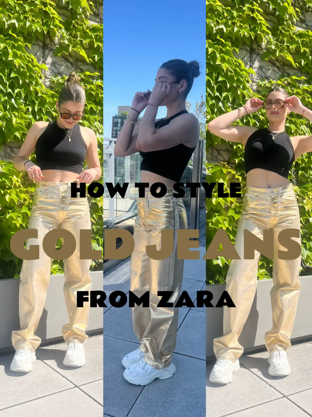 I tried on Zara's viral gold trousers but they were a fail