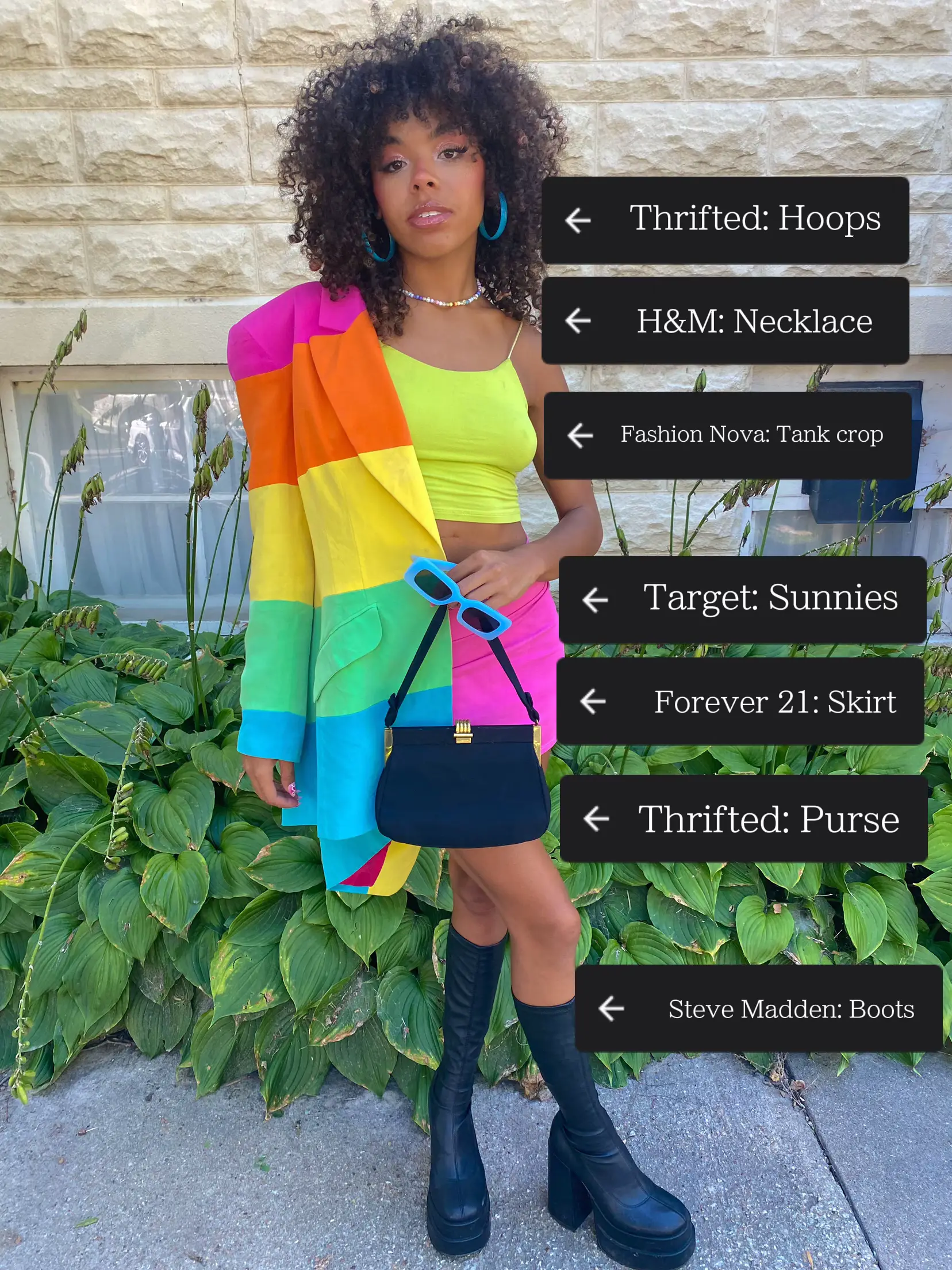 Fashion nova rainbow outlet coat