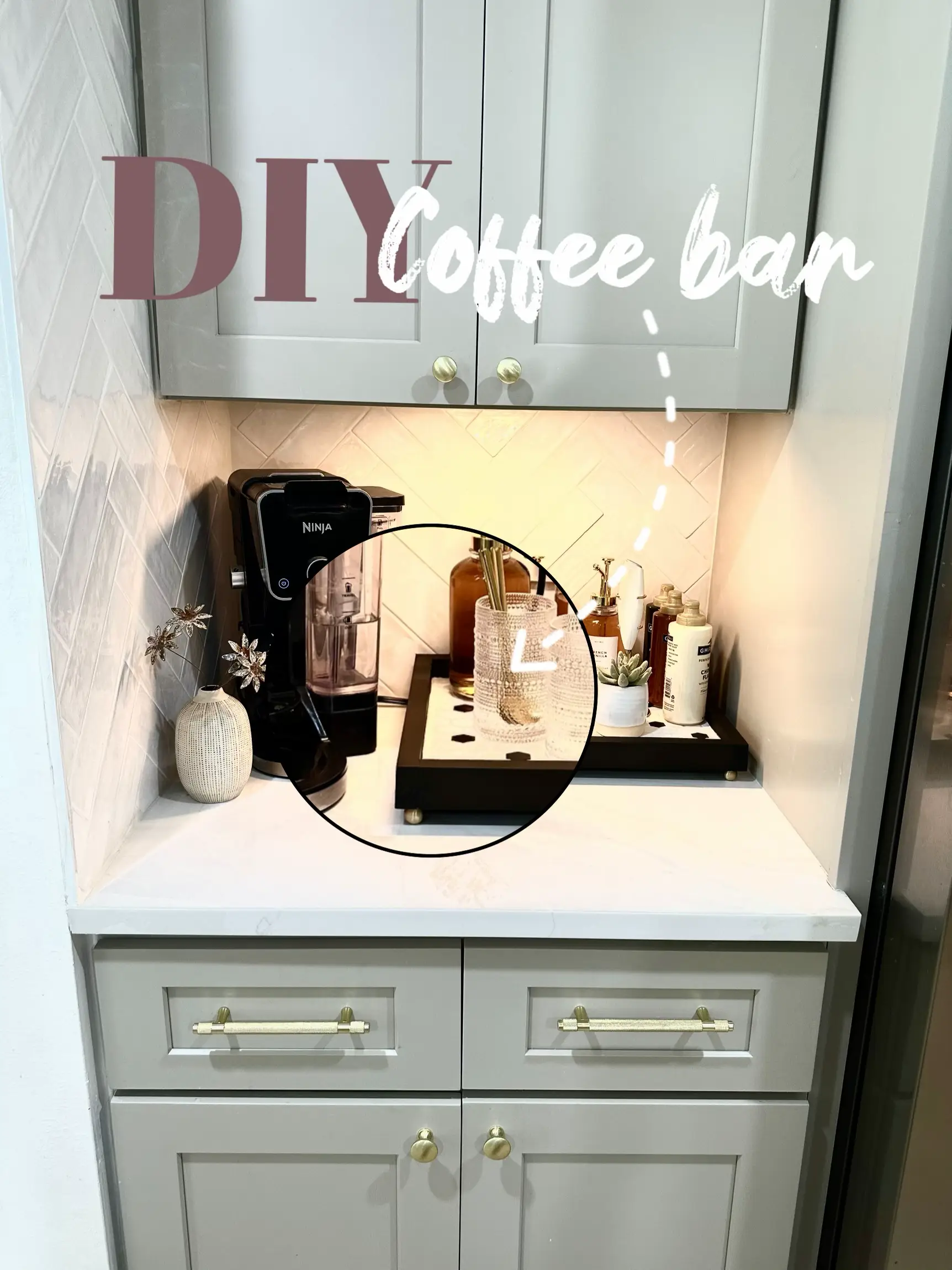 Coffee Water Cup Storage Cabinet Small Tea Bar Kitchen - Temu