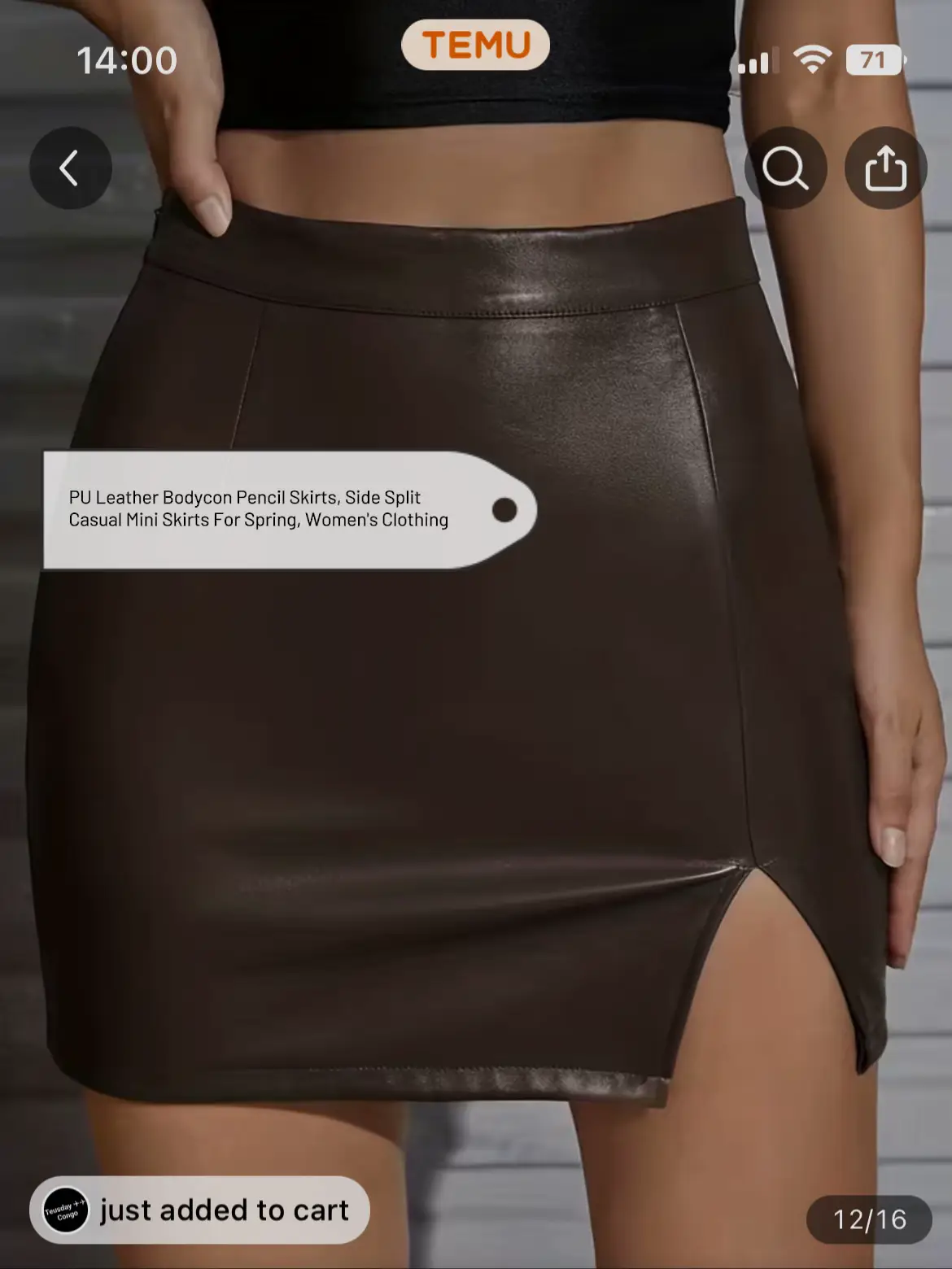 Topshop PETITE Burgundy Faux Leather PU Hardware Mini Skirt