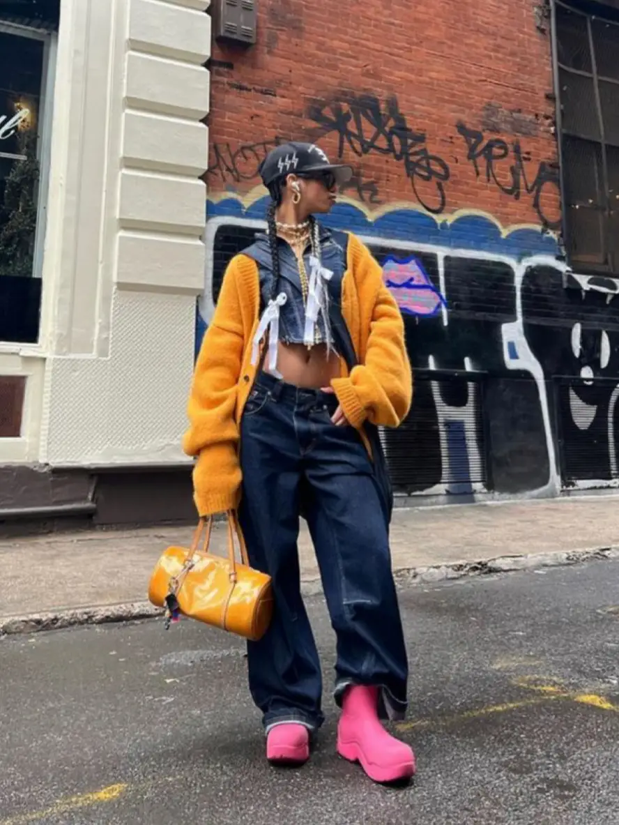 Baggy Pants Outfit Ideas 😍 Click the yellow bag to order🛒 #tiktokfin