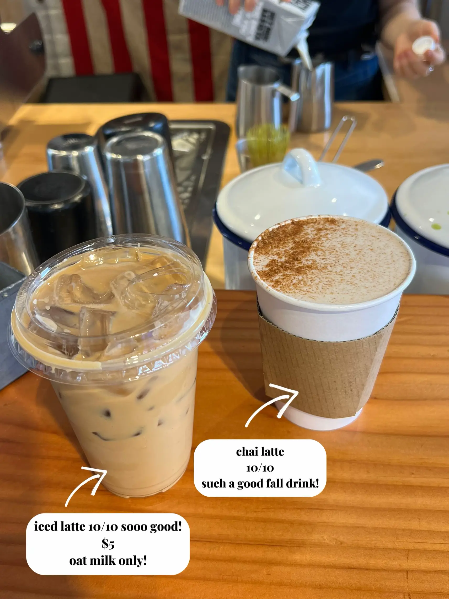 Creamy Iced Oat Milk Latte - Chelsea Peachtree