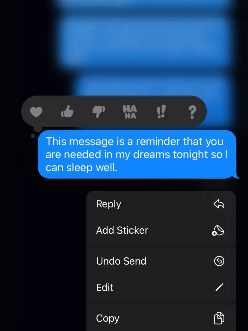  A text message that says "Add Sticker" and "Undo Send" is displayed