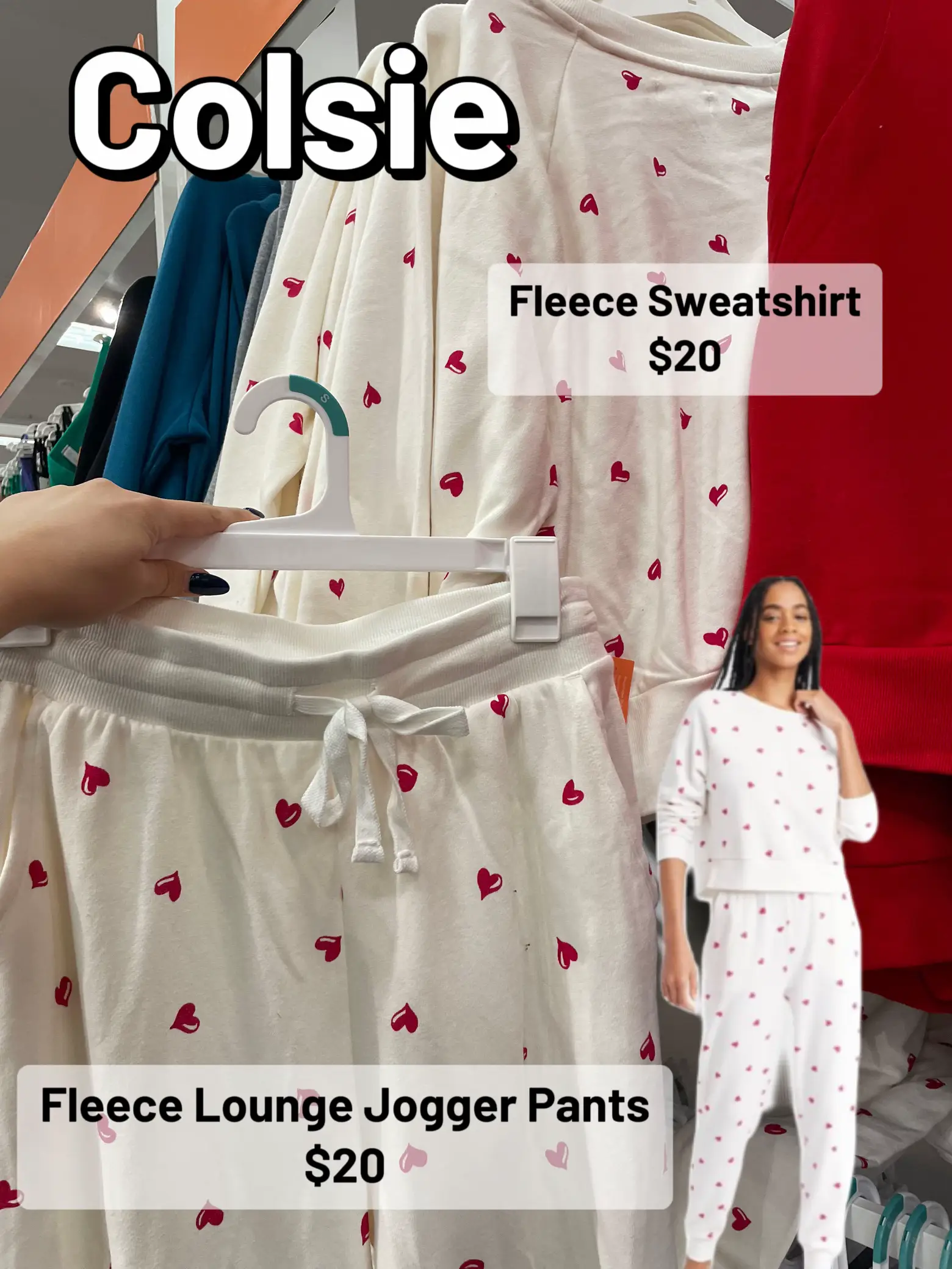 Women's Fleece Lounge Jogger Pajama Pants - Colsie Gray L 1 ct