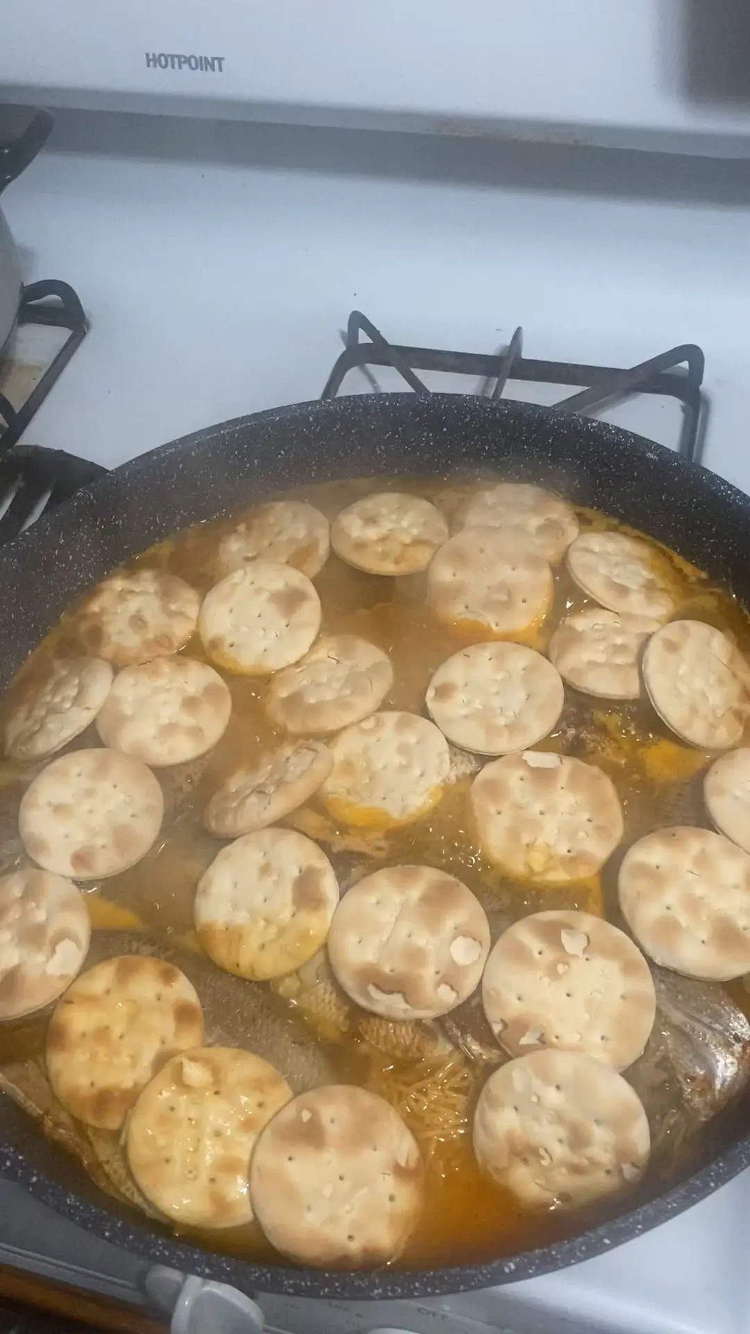 Steam fish and water crackers for meal prep Video published by