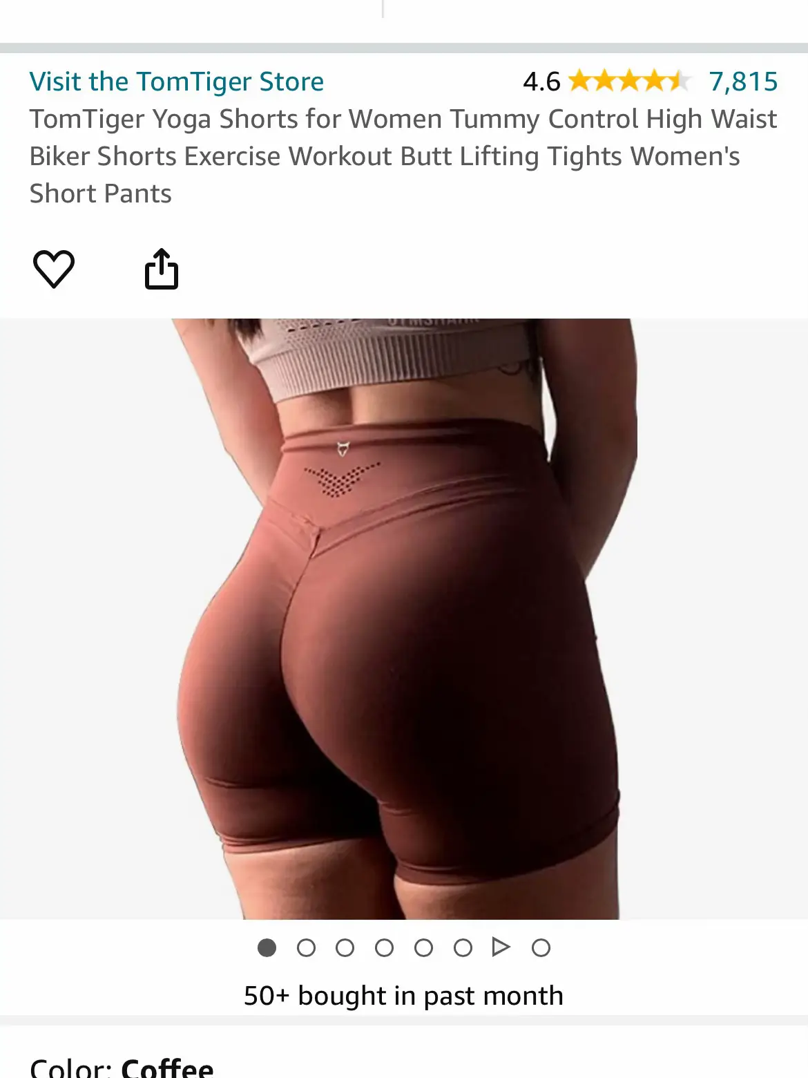 TomTiger Yoga Shorts for Women Tummy Control High Waist Biker