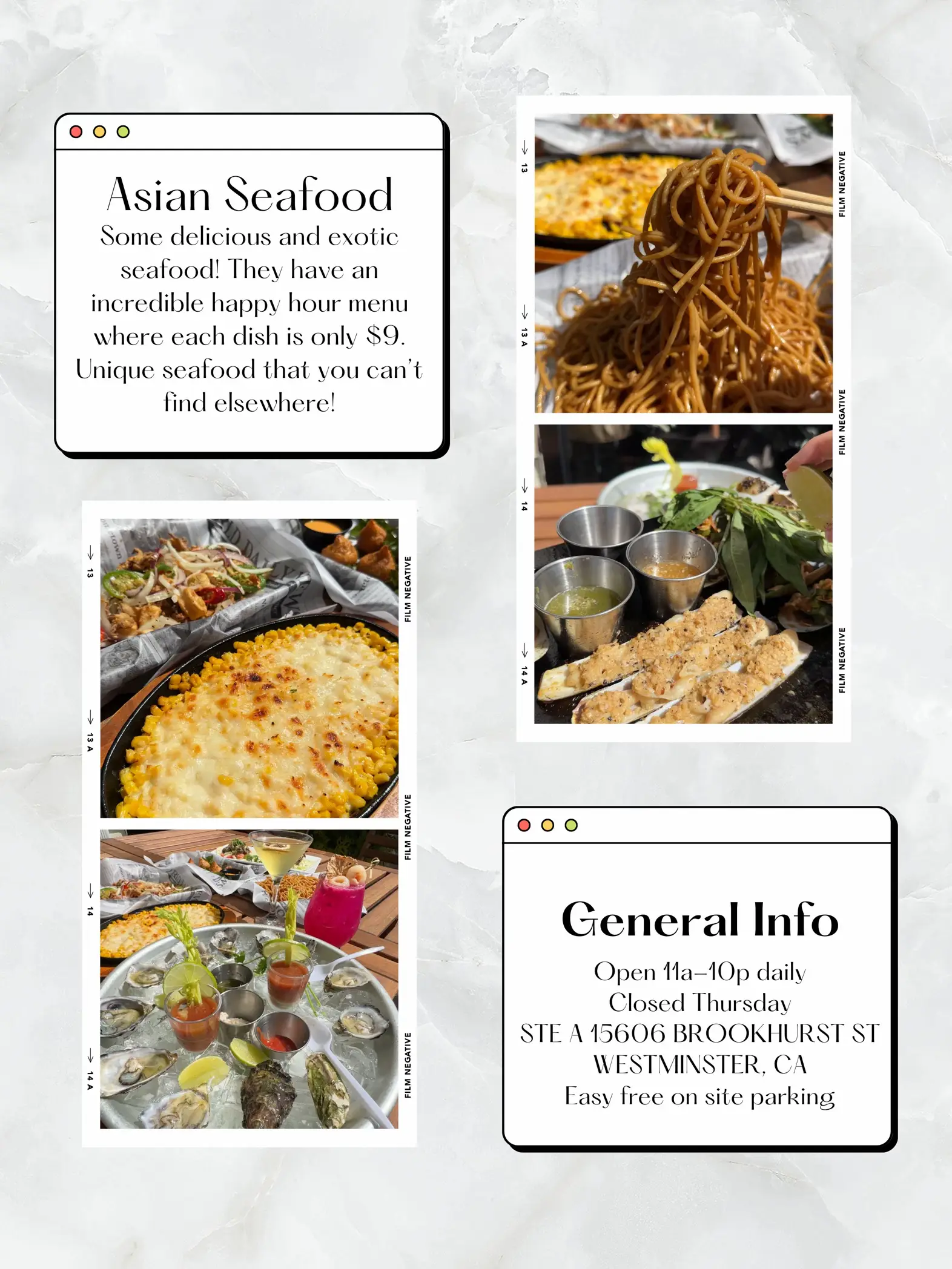 Menu 1 — Monarch Seafoods