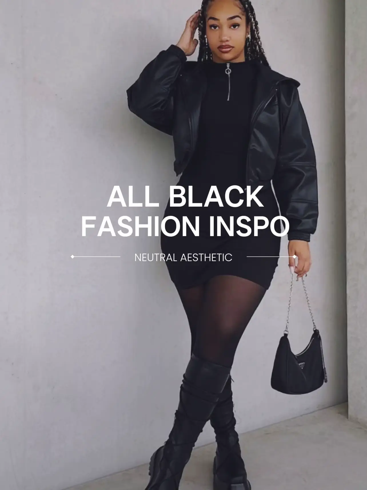 a simple black #ootd in always got me feeling a type feat. my fave